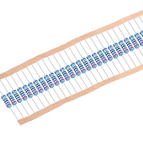 Image of sourcing map 30Pcs 2.7K Ohm Resistor, 1W 1% Tolerance Metal Film Resistors, Lead, 5 Bands for DIY Electronic Projects and Experiments