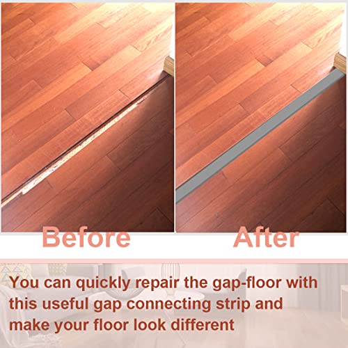 Floor Transition Strip Rubber Threshold Strip Floor Cover Strips Self Adhesive Vinyl Floor Flat Divider Strip Carpet To Tile Transition Strip Carpet Trim (3.28Feet, Gray) #TOP1