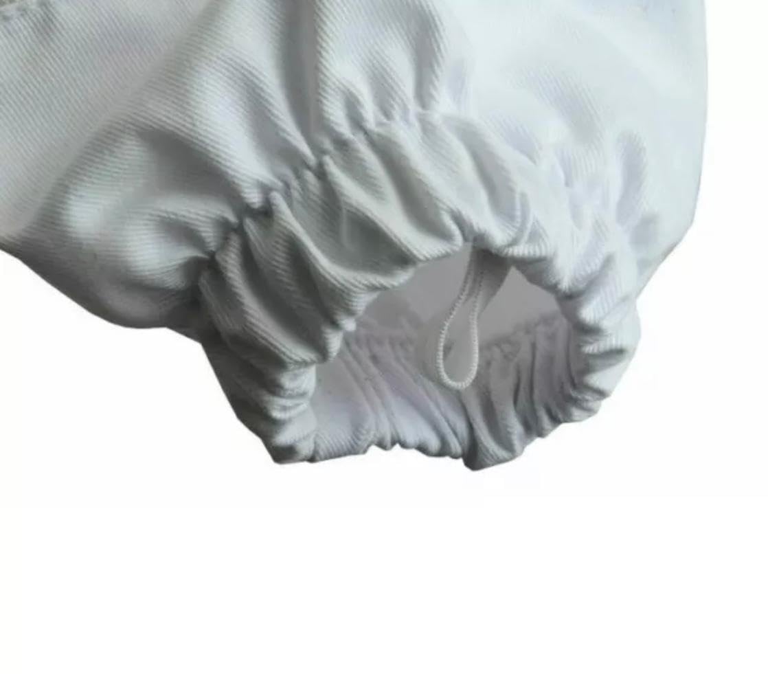FVJG Veste de protection apicole unisexe 3 couches ultra ventilée pour apiculture, voile d'escrime, veste de style astronaute uniquement avec gants gratuits, blanc (taille M)