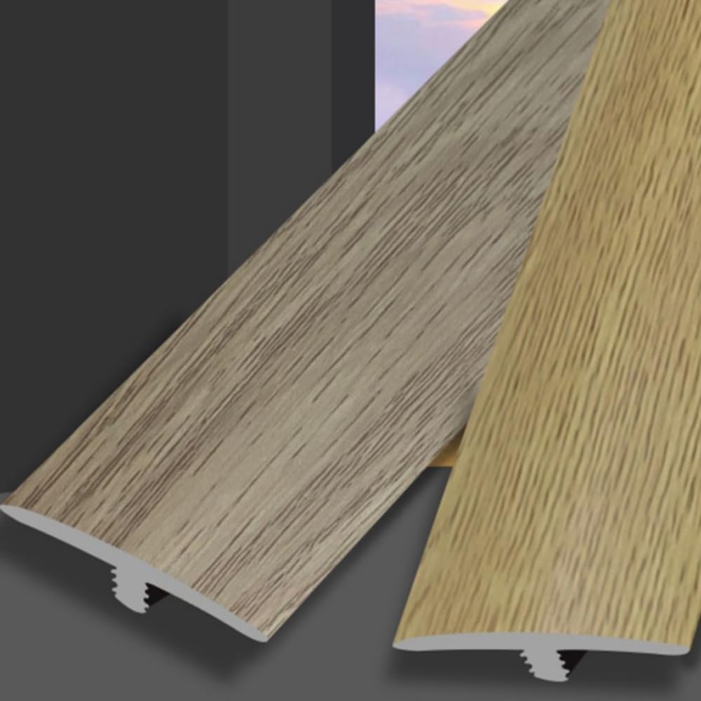 Striscia di transizione autoadesiva da 36 pollici for unire le fessure del pavimento, modanatura a T divisoria piatta in PVC, rivestimento del bordo del pavimento for laminato/vinile/legno(Red)