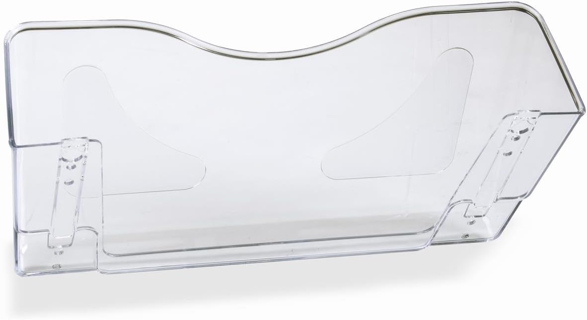 Set of 6- Office Wall File Folder Holder, Single Pocket, Letter or Legal (Clear Acrylic)