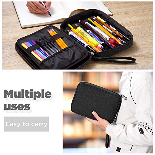 Zannaki Big Capacity Storage Pouch Marker Pen Pencil Case Simple Stationery Bag Box Art Tool & Sketch Storage Boxes For Bullet Journal Middle High School Office College Student Girl Women Adult Teen #TOP5