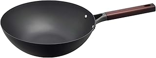 Helen's Asian Kitchen Deluxe Pre-Seasoned Wok, Non-Stick Carbon Steel an...