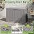 GULAIMOAO Outdoor Storage Box, 45 Gallon Deck Box with Lockable Lid, Waterproof Resin Storage Bin for Cushions, Garden Tools, Patio Furniture, Grey