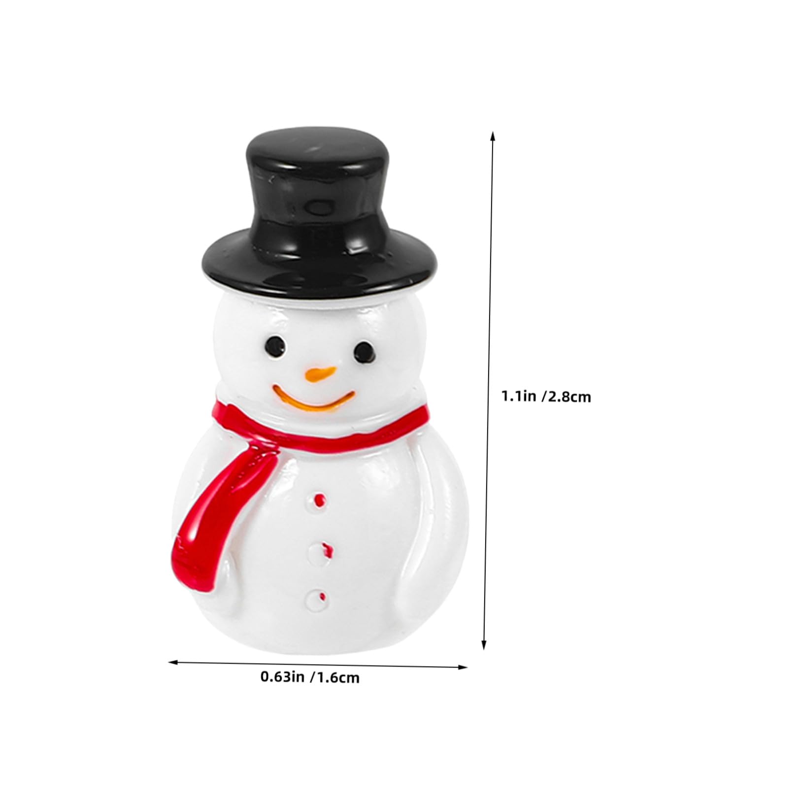 PRETYZOOM 300 Stck. Mini Snowman Dekoration Mini-Schneemann-Harz-Ornamente Kleiner Schneemann