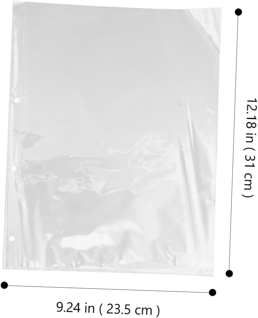 ULTECHNOVO 50pcs Reusable Photo Album Pages for Binders Sleeves for Photos Postcards Cards Transparent Storage Inserts for Organizing Memories