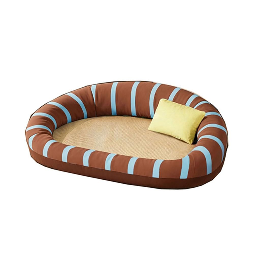 Lit chien chat rafraîchissant X-Large, coussin animal respirant lavable pour chiens moyens brown