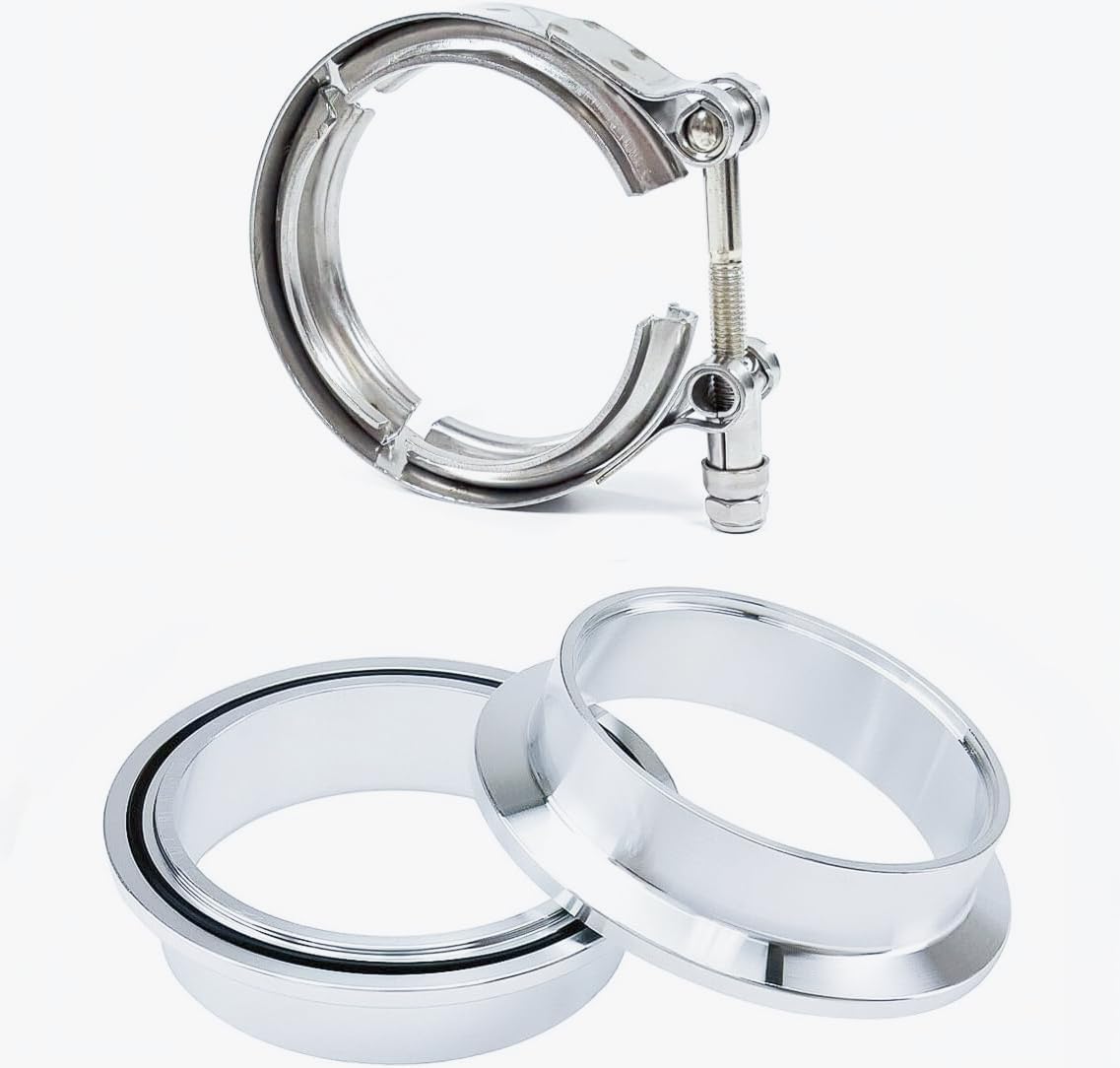 3.5"Inch Aluminum Flange and Stainless 304 V-Band Clamp for Turbo Intercooler Intake Piping