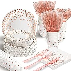 175Pcs White and Rose Gold