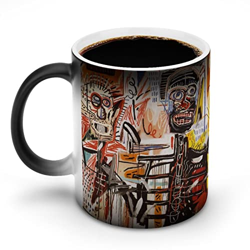 マグカップ おしゃれ 330ml 耐熱 可愛い 人気 カフェマグ エスプレッソカップ コーヒーカップ Jean Michel Basquiat お茶 食器 セラミック 陶器 大きい 温感不思議なマグ 大容量 家庭用 オフィス用 パーティペア夫婦 結婚記念日