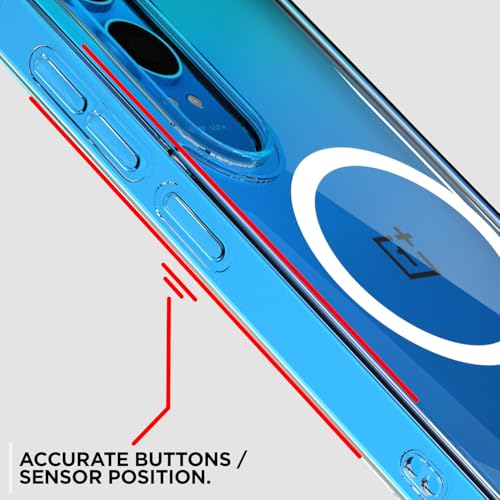 Image of Pikkme Back Cover for OnePlus Nord Ce 4 Lite 5G Mag-Safe Shockproof PC + TPU Protective Case Magnetic Support Bumper Case (Transparent Mag-Safe)