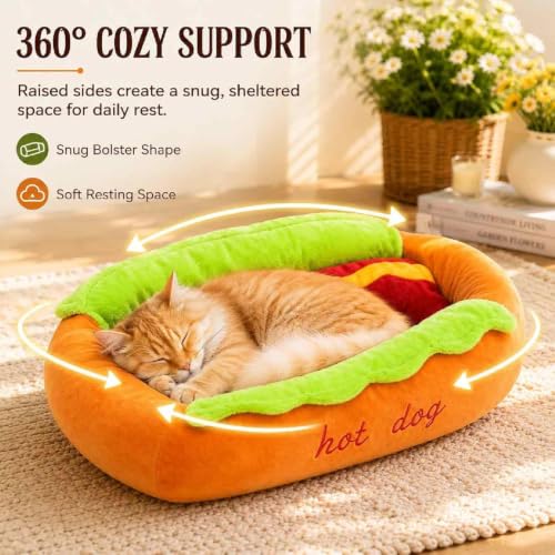 Cama para mascotas lavable sofá de pana XL para perros pequeños 7