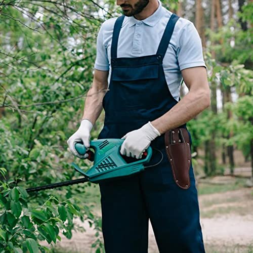 Coldre de couro para tesoura de poda - Bolsa suspensa para tesoura de jardim Tesouras de podador de