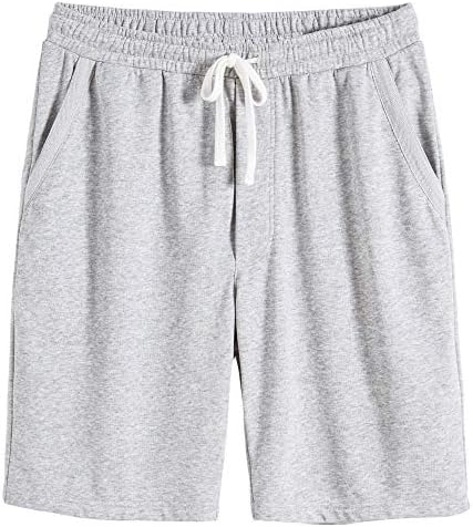 Men’s Casual Cotton Knit Short Drawstring Elastic Jogger Gym Shorts