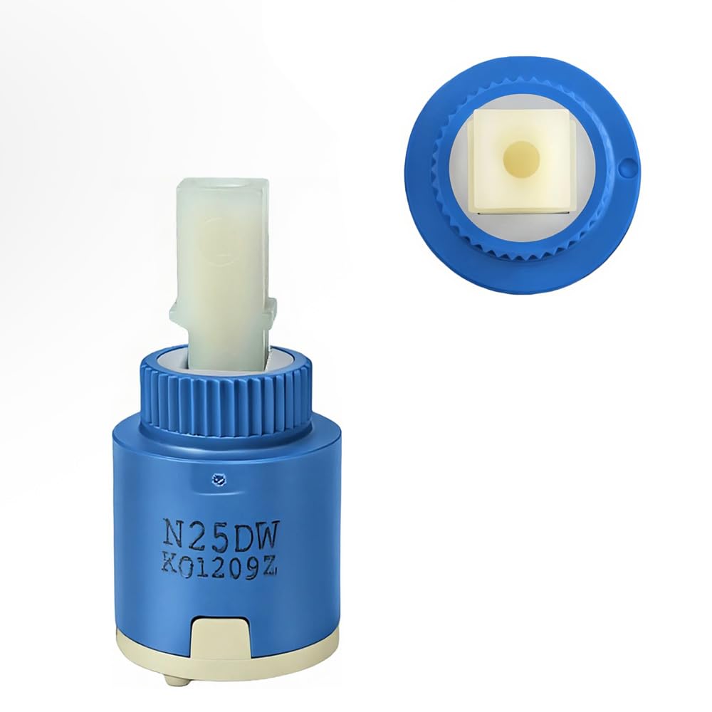 25mm Tap Cartridge CUPC/NSF/IAPMO Certified Ceramic Faucet Cartridge Ceramic Disc Cartridge Valve Mix Taps Inner Cartridge Replacement for Single Handle Taps