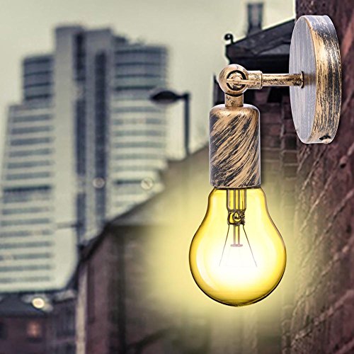 GOTOTOP E27 Vintage Wall Sconce Single Plug Retro