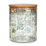 Step into the enchanting world of herbal remedies and botanical wonders with our exquisite Apothecary's Garden canister jar; Design by Voysey Made from quality glass; Topped with a compressed bamboo lid, providing a stylish and eco-friendly accent to...