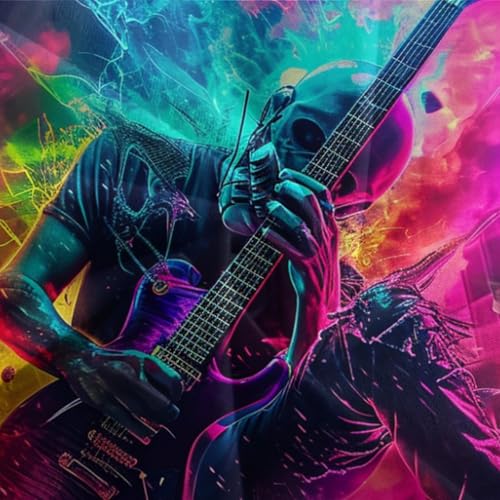 Linge de lit guitare 3D Super King en microfibre haute densité