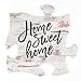 Home Sweet Home White Distressed Wood Look 12 x 12 Inch Wood Puzzle Piece Wall Plaque
