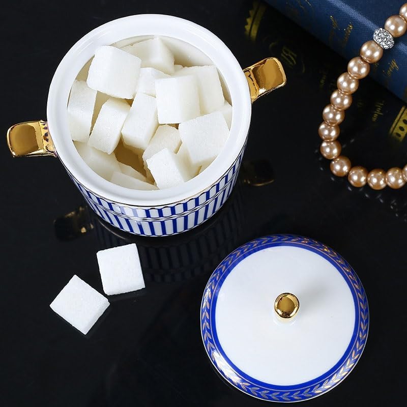 Bone China Coffee Set Gilded Teapot Milk Jug Sugar Jar Cups Plates Afternoon Tea