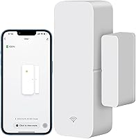 Vista 1 de Tuya - Sensor de puerta WiFi, sensor inteligente de ventana de puerta, alarma en tiempo real compatible con Alexa Google Assistant, sensor