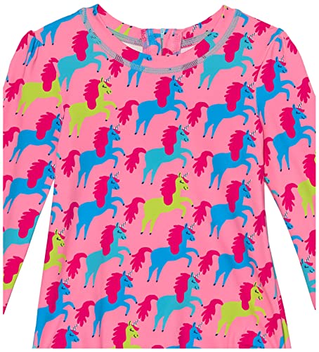 Hatley Baby Girl's One Piece Rashguard Swimsuit, Rock Star Unicorn #TOP4
