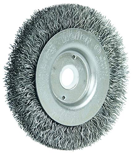 Image of Weiler 00234 3 inch Narrow Face Crimped Wire Wheel, .0118 inch Steel Fill, 1 /2 inch-3 /8 inch Arbor Hole, Made in The USA (Pack of 2)