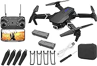 Drone E88 Pro Compatível com adultos Câmera 4K Dobrável Vídeo ao vivo Drone RC Quadcopter Aeronaves com 2 baterias