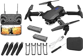 Drone E88 Pro Compatível com adultos Câmera 4K Dobrável Vídeo ao vivo Drone RC Quadcopter Aeronaves com 2 baterias
