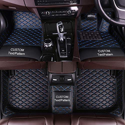 Maidao Custom Car Floor Mats for Subaru Outback Forester Impreza WRX XV Legacy Floor Liner,PU Leather All-Weather Waterproof Right Hand Drive (Black Blue