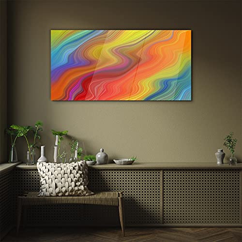 Décoration tableau en verre acrylique pour illuminer une pièce sombre 100x50