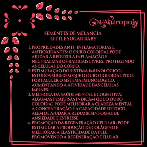 100 Sementes Melancia Little Baby Sementes da Naturopoly Cortesia 25 Sementes de Girassol e Citronel