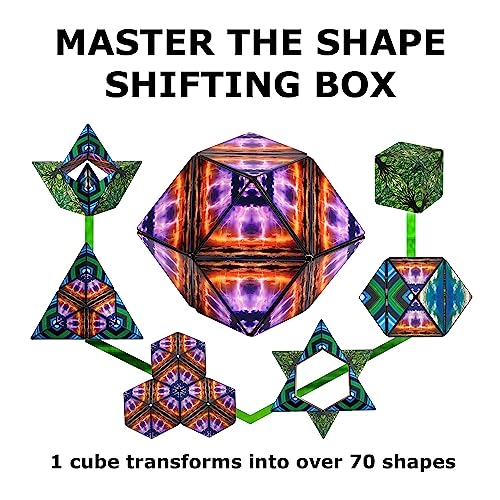 Image of Shashibo Shape Shifting Box - Award-Winning STEM Fidget Toy with Ultra Strong Magnets - Puzzle Cube Transforms Into 100+ Shapes, Perfect Sensory Gift for Kids, Teens, and Adults (Elements)