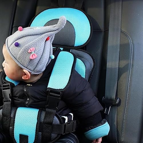 Kids\' Seat Belt Cover Seat Belt Adjuster for Child Travel Seatbelt Adjuster Portable with Adjustable Straps 5-Point Harness Portable Seat Belt Adjuster for 0-12Y (H-Black Grey, 0-4 Years Old)