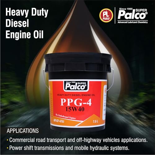 Image of PALCO PPG-4 15W40 | API:CF-4 /SJ & MB 228.1 Multigrade Engine oil for Diesel Commercial Road Transport Off Highway Vehicles | New Generation Automotive Vehicles | 7.5 Litres