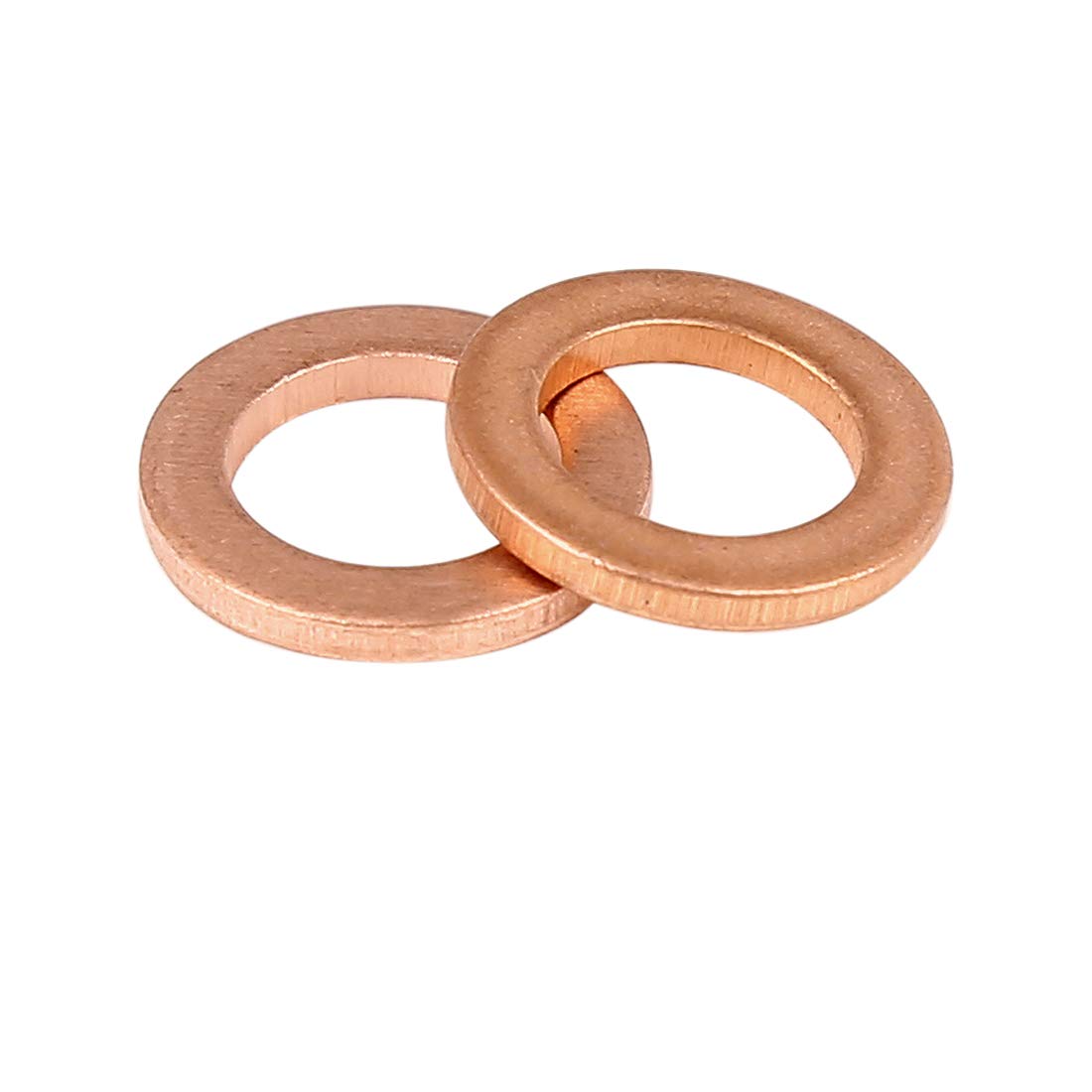 X AUTOHAUX Copper Washer Flat Sealing Gasket Ring for Car 8 x 12 x 1.5mm 30pcs, Rose Gold Tone, 16*20*1mm - Image 3