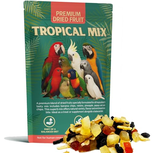 Mascot Pets Premium Dried Fruit Cocktail Treat Snack For Birds Parrots In Air Tight Resealable Kraft Pouch Bag 210 Grams