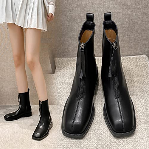 Bottes d'équitation mollet chic et talon épais pour marcher sans douleur