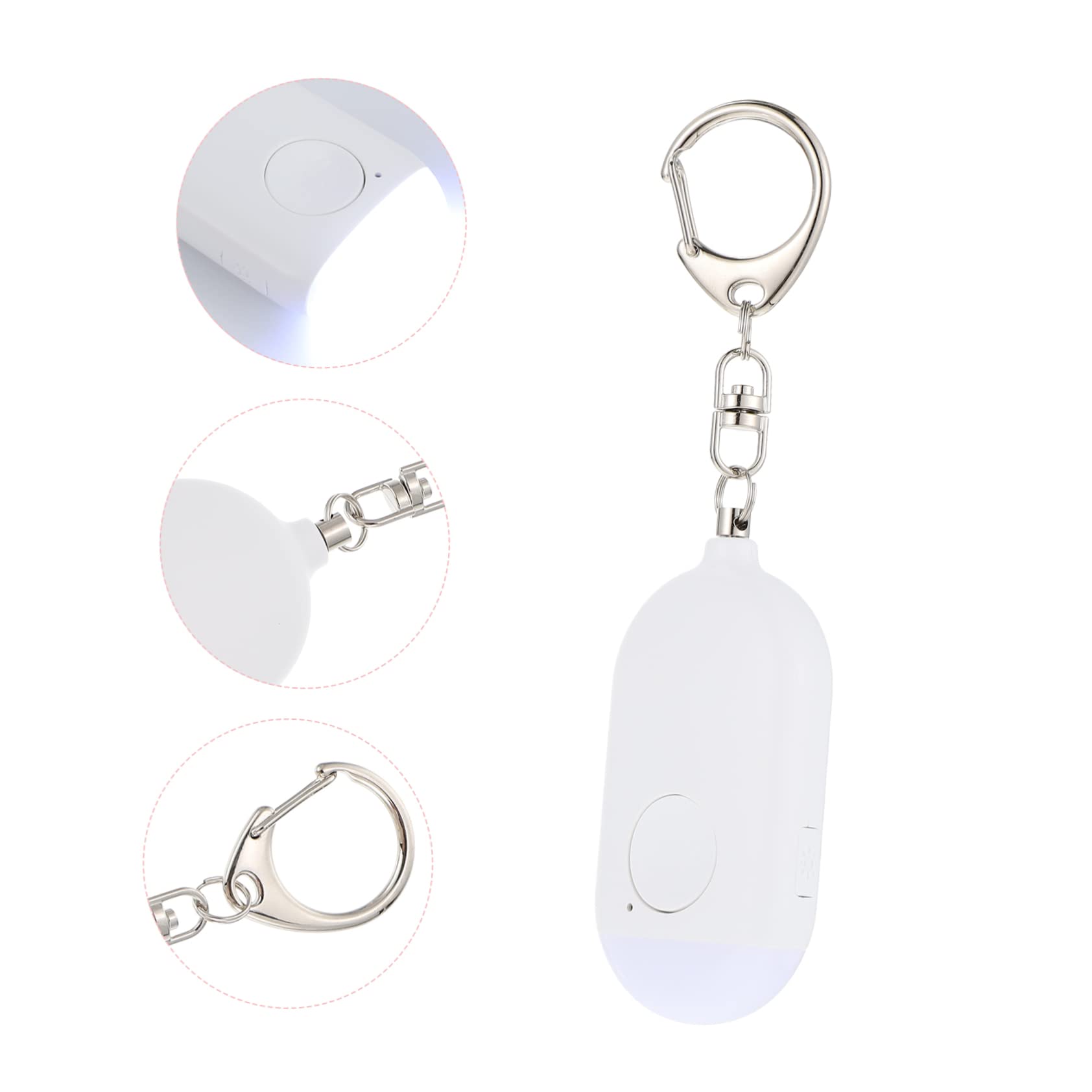 Uonlytech 3 Ensembles D'Alarme Anti-Loup Abs Blanc Réveil Intelligent