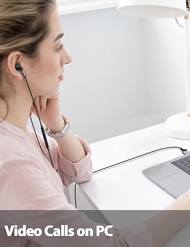 Miniatura 6 de DUKABEL Auriculares USB para PC, auriculares USB para juegos con micrófono para PCPS4PS5, auriculares negros con cancelación de ruido con control