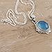 Blue Chalcedony Pendant, 925 Sterling Silver, Handmade Silver Pendant, Unique Pendant, Oval Gemstone Pendant, Bohemian Jewelry, Vintage Style, Lovely Charm Pendant, Pendant For Women, Trending Pendant
