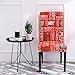 Ogrmar 4PCS Stretch Removable Washable Dining Room Chair Protector Slipcovers Christmas Decoration/Home Decor Dining Room Seat Cover (Christmas-A) (Vermilion)