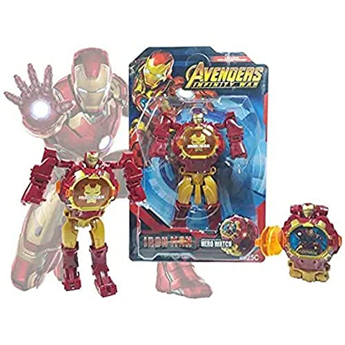PSEUDO Action Figures Transformable Robot Toy Convert to Digital Wrist Watch with Light for Kids Deformation Watch Figures Plus Watch for Kids (B085MD6MPP) Amazon Price History, Amazon Price Tracker