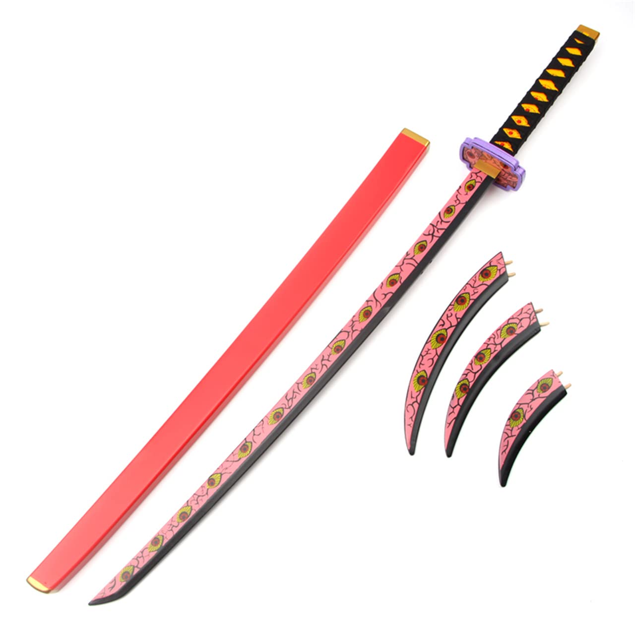 Amazon.co.jp: Moon Flower 鬼滅の刃 コスプレ道具 十二鬼月 黒死牟