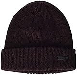 Umgeschlagene Abschlusskante TOM TAILOR Herren Mouliné Beanie-Mütze, 24223-Dusty Pink Black Moulin, OneSize
