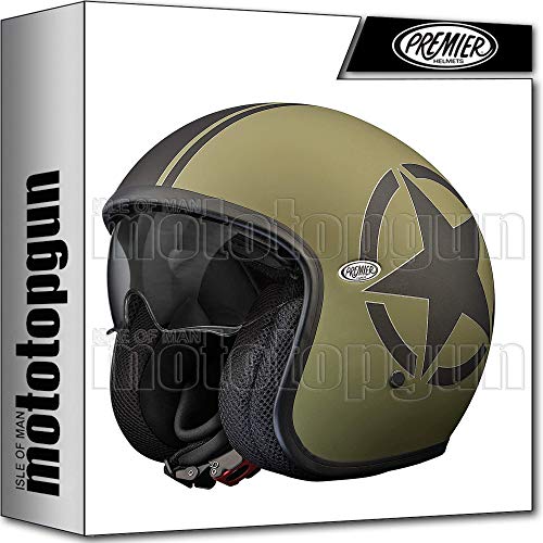 Casque Premier vintage Star Military finition mate haut de gamme