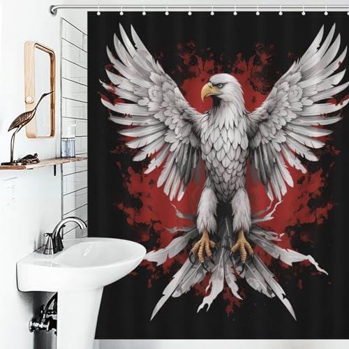 Rideau de douche imperméable avec crochets 152x183 cm - 6