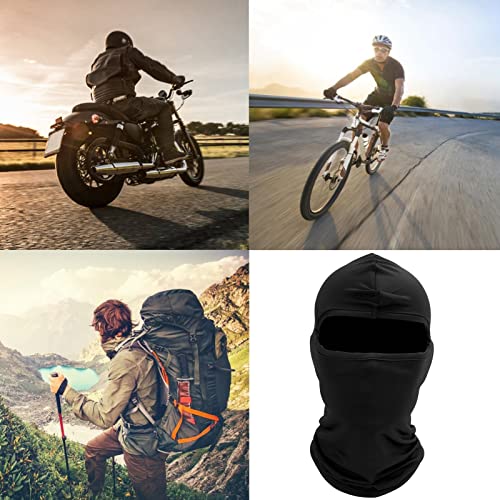 Pasamontaña para esquí y ciclismo, cubierta térmica para cabeza y cuello, resistente al viento y UV, para hombres, color negro miniatura 4