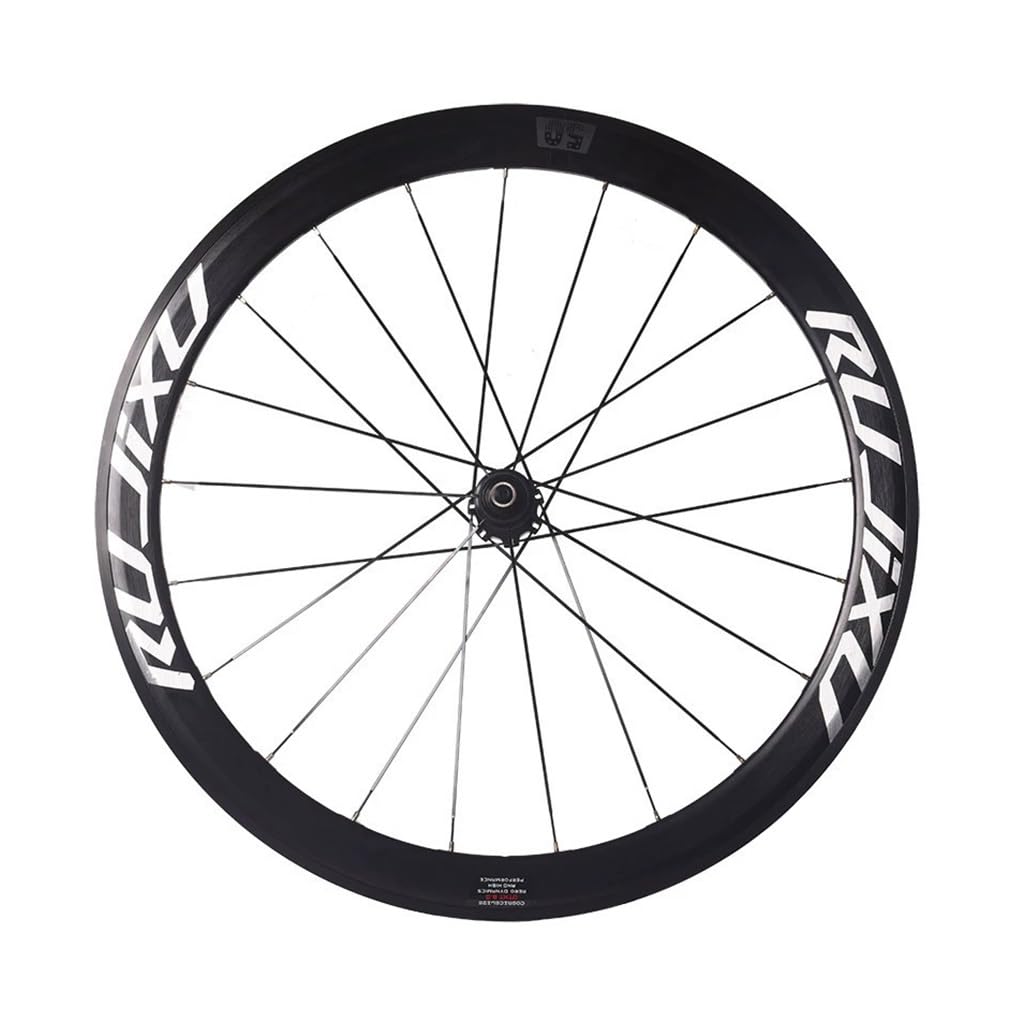 Zestaw kół do roweru górskiego, 700C, hamulec szosowy C/V/obręcz z piastą węglową, 50 mm, podwójne felgi ścienne przednie i tylne koła 8/9/10/11 biegów, kaseta 100/130 mm, QR 16H 21H, tył (złota