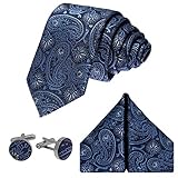 STYLE TIPP: Paisleys Krawatten-Sets sind die festliche Alternative zur klassischen Krawatte und eignen sich durch den edlen Schimmer zur Hochzeit, Standesamt, Verlobung, Dinner-Party, Abendessen